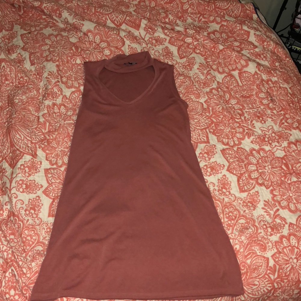 Mauve choker dress